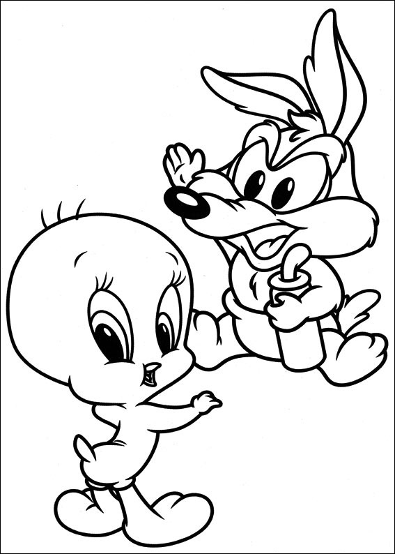 Baby Tweety And Baby Wile E. Coloring Game Baby Tweety And Baby Wile E.