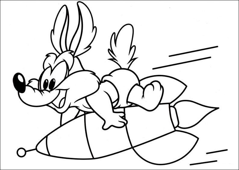 Baby Wile E. Flying Coloring Game Baby Wile E. Flying