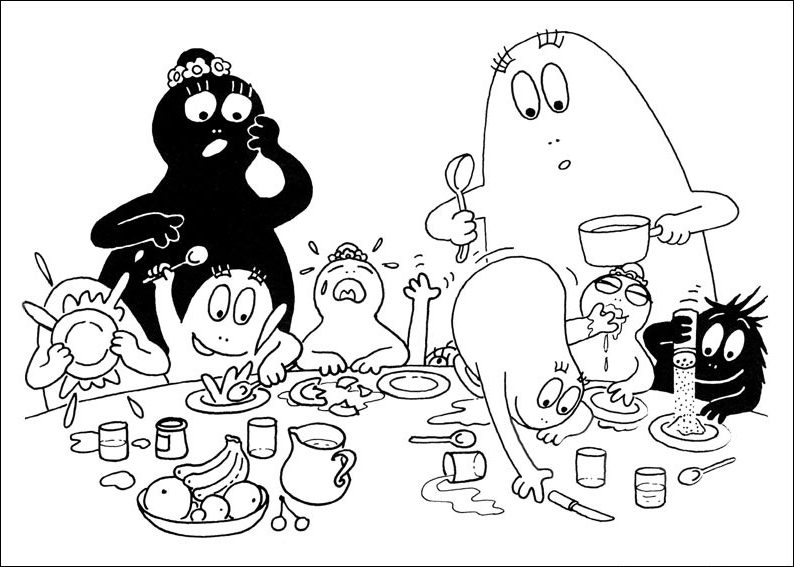 Barbapapa Eating Coloring Game Barbapapa Eating