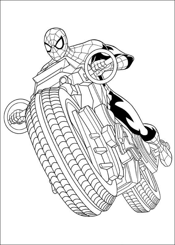 Spiderman Driving Motorcycle Coloring Game Spiderman Driving Motorcycle