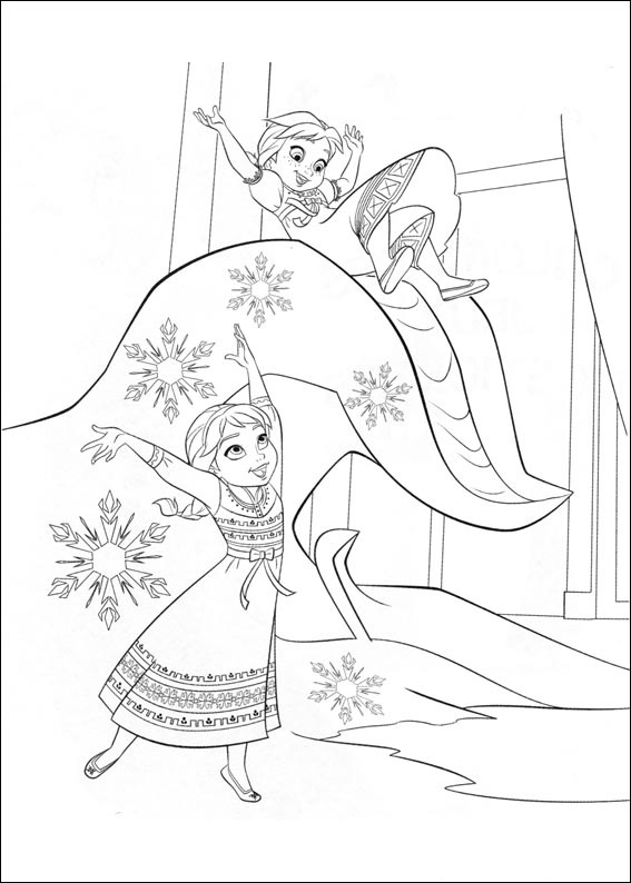 Elsa And Anna Playing Coloring Game Elsa And Anna Playing