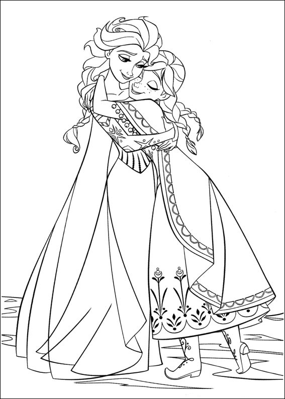 Elsa And Anna Hugging Coloring Game Elsa And Anna Hugging