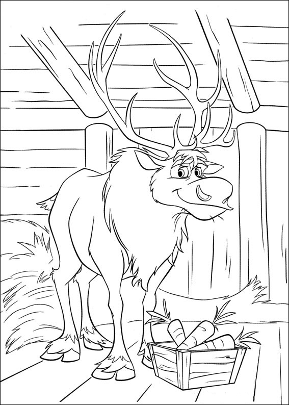 Happy Sven With Carrots Coloring Game Happy Sven With Carrots