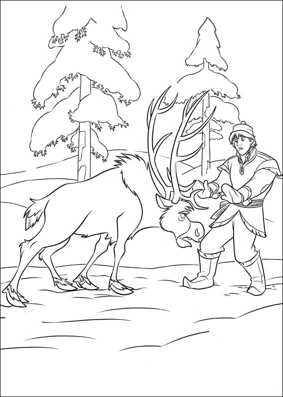 Angry Sven With Kristoff Coloring Game Angry Sven With Kristoff