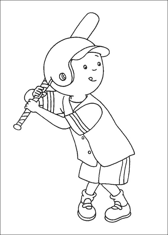 Caillou Playing Baseball