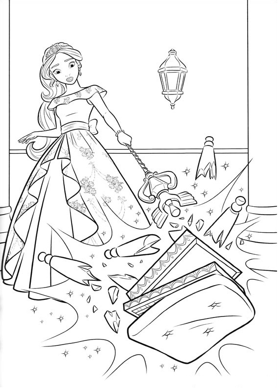 Elena Using Magic Stick Coloring Game Elena Using Magic Stick