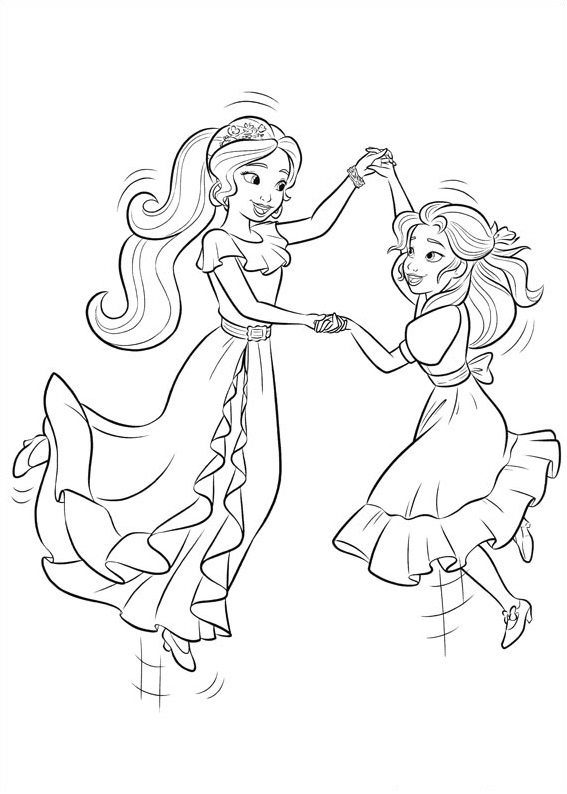 Elena And Isabel Dancing Coloring Game Elena And Isabel Dancing
