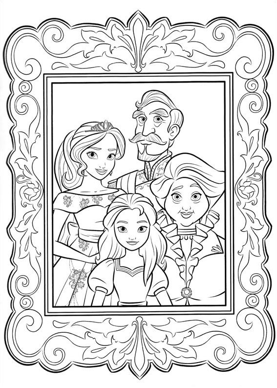 Elena Family Photo Coloring Game Elena Family Photo