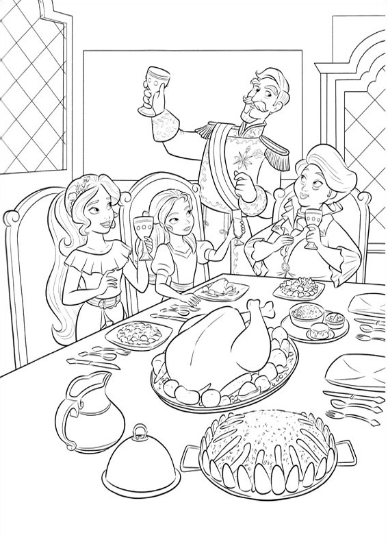Family Dinner Of Elena Coloring Game Family Dinner Of Elena