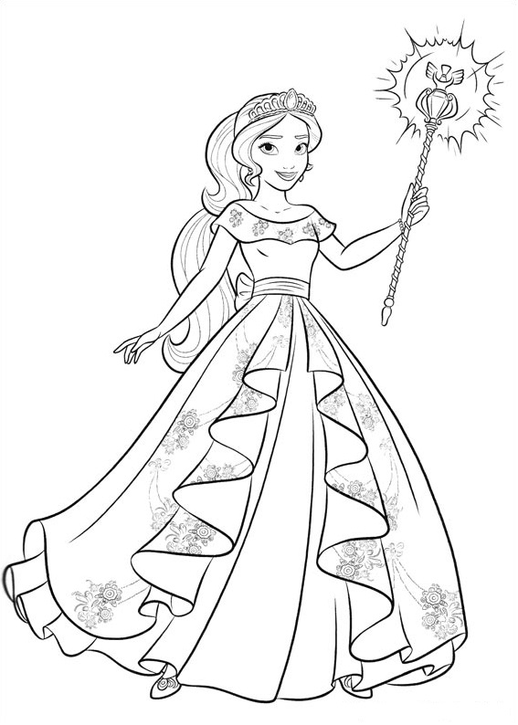 Elena With Magic Stick Coloring Game Elena With Magic Stick