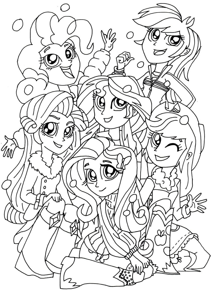 Happy Equestria Girls Coloring Game Happy Equestria Girls