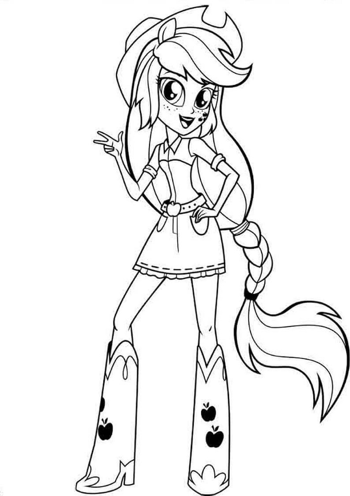 Applejack In Equestria Girls Coloring Game Applejack In Equestria Girls
