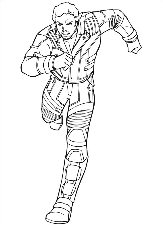 Peter Quill Running Coloring Game Peter Quill Running