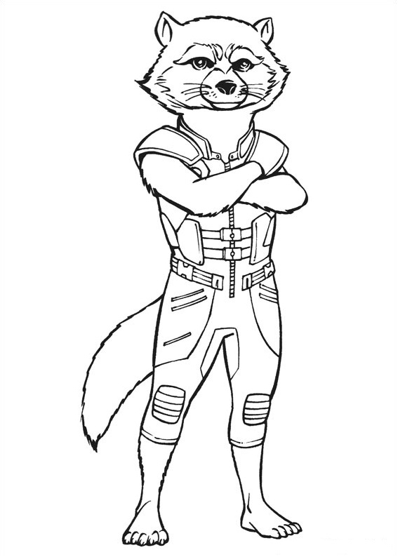 Rocket Raccoon Coloring Game Rocket Raccoon
