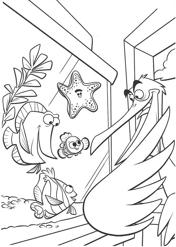 Nigel In Finding Nemo Coloring Game Nigel In Finding Nemo