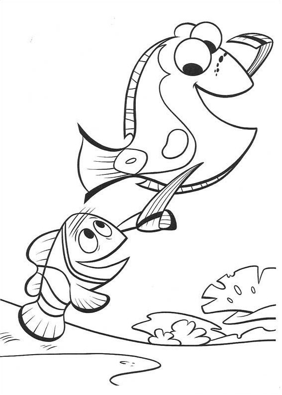 Marlin And Dory Coloring Game Marlin And Dory