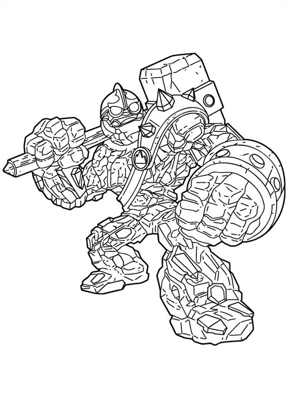 Crusher From Skylanders Coloring Game Crusher From Skylanders