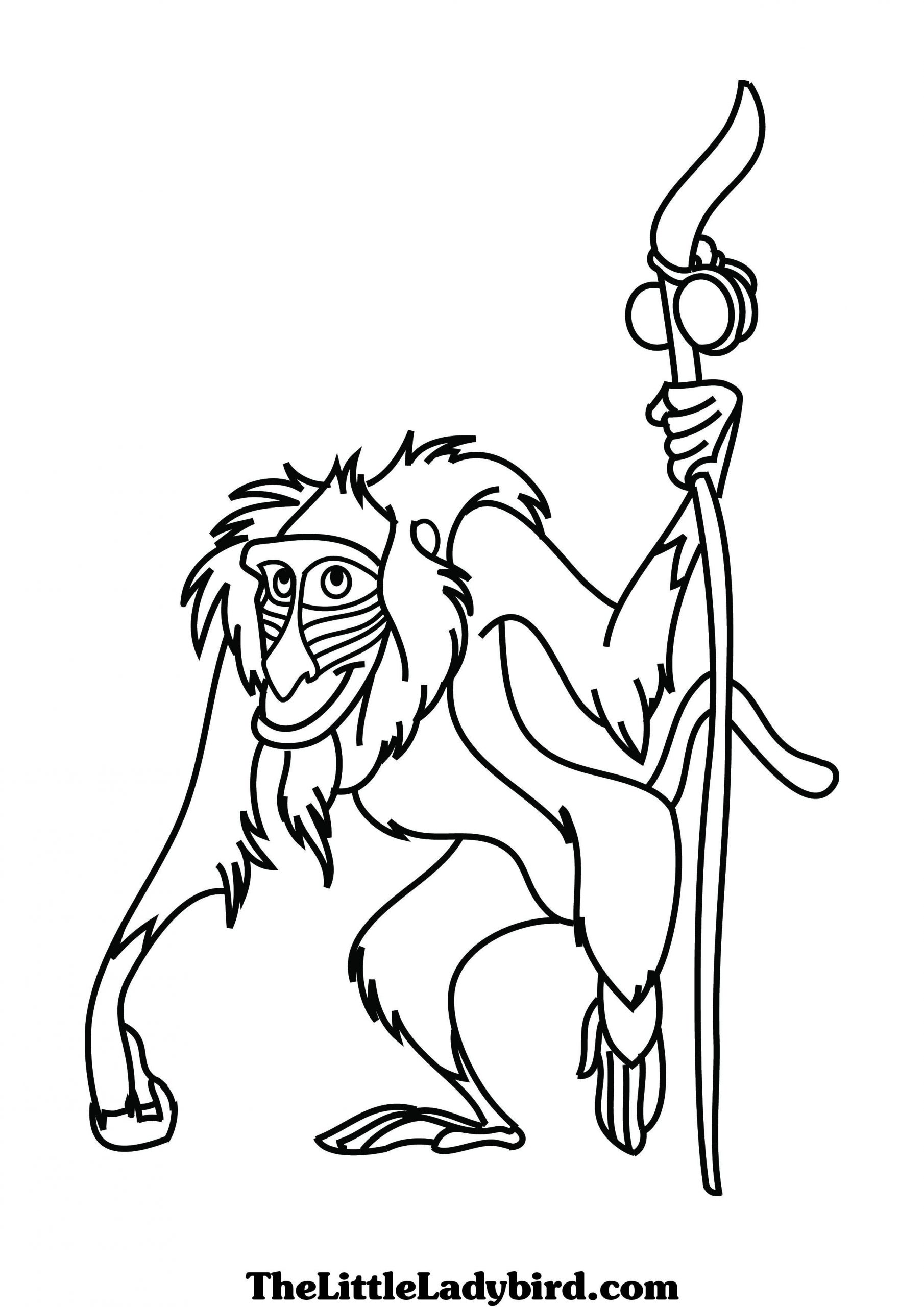 Rafiki The Monkey Coloring Game Rafiki The Monkey