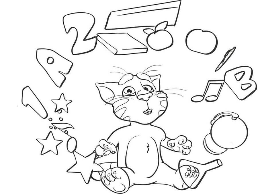 Time To Learning Tom Coloring Game Time To Learning Tom