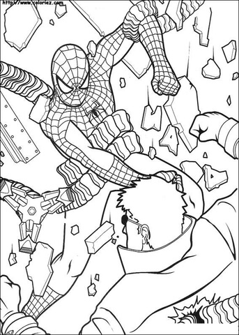 Spiderman Punching Doctor Octopus Coloring Game Spiderman Punching Doctor Octopus