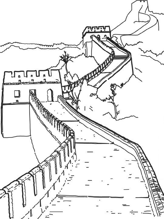 China's The Great Wall Coloring Game China's The Great Wall