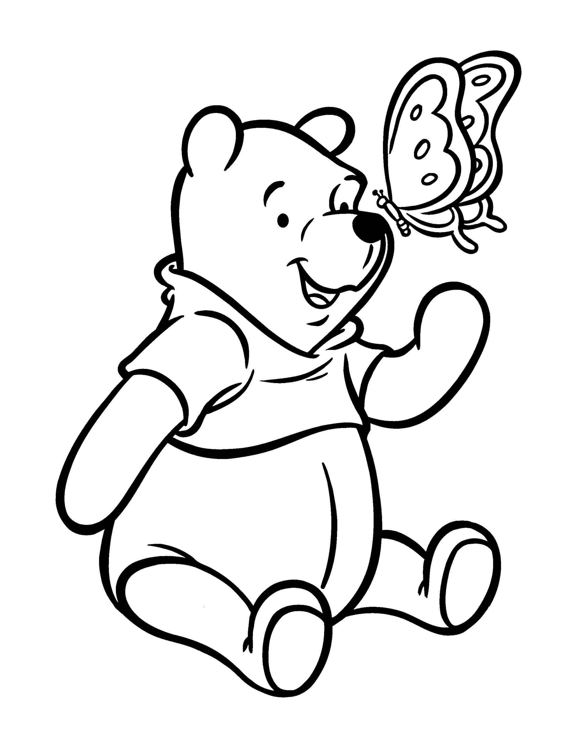 Pooh And Butterfly Coloring Game Pooh And Butterfly