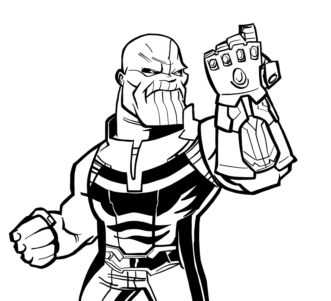 Thanos Without His Hat Coloring Game Thanos Without His Hat