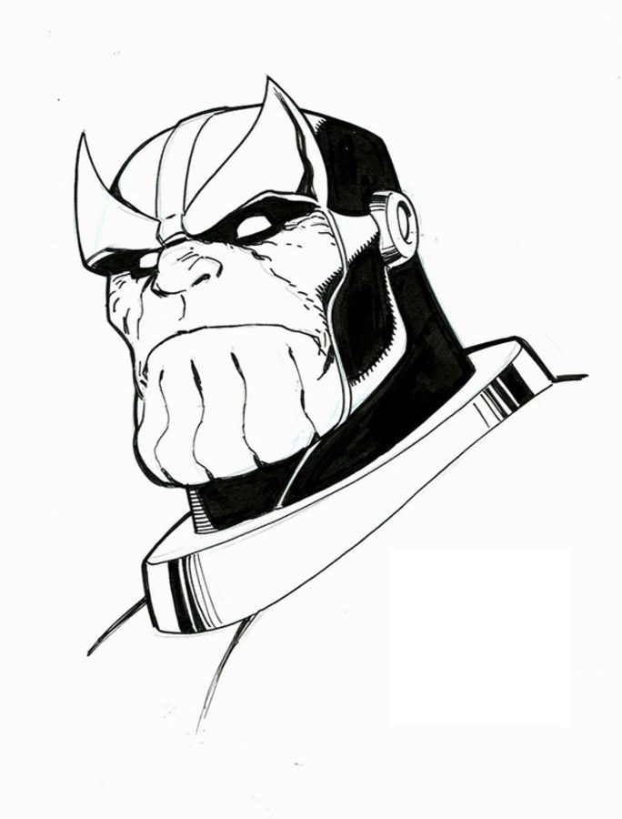 Thanos's Angry Face Coloring Game Thanos's Angry Face