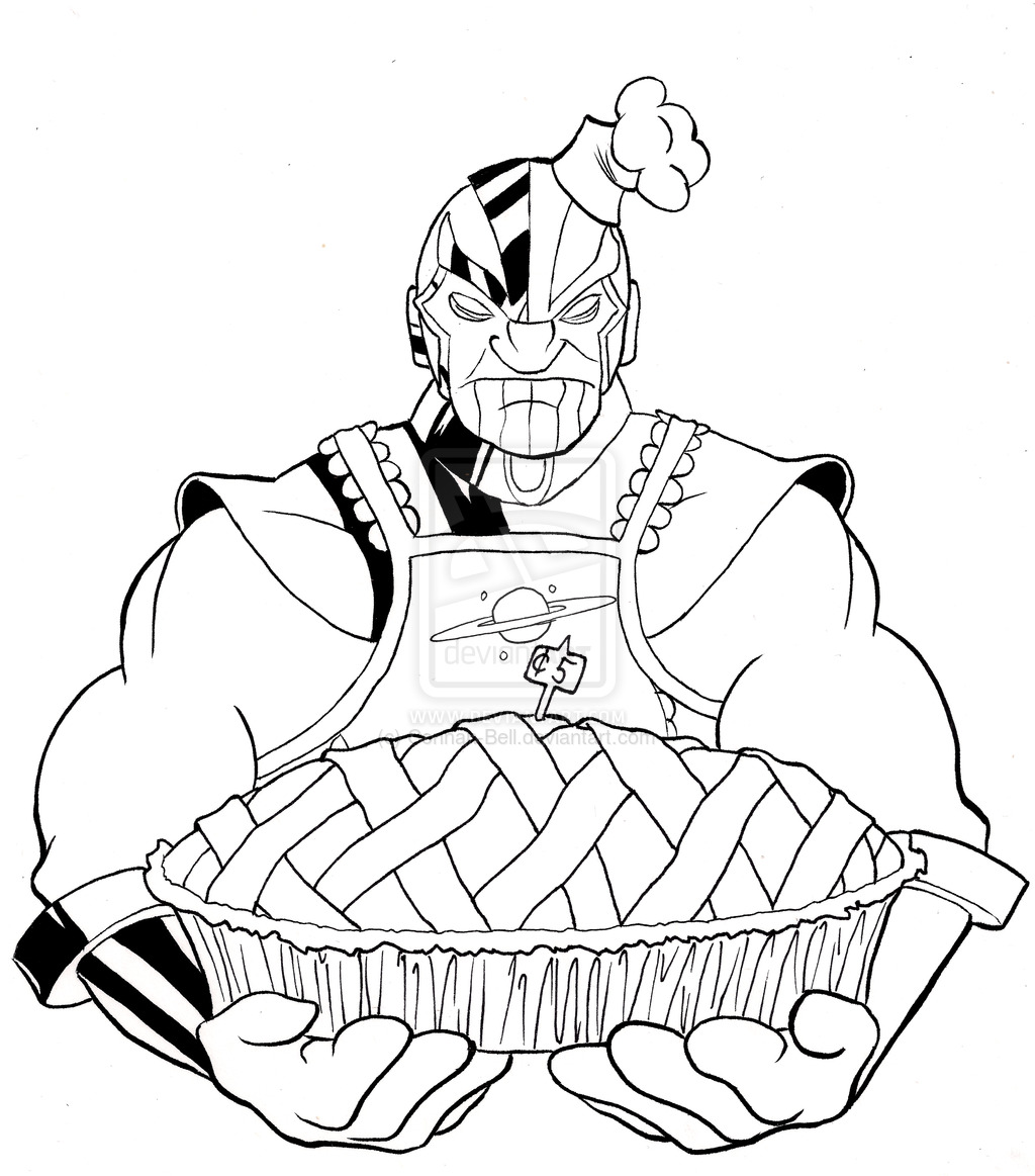Thanos Making A Pie Coloring Game Thanos Making A Pie