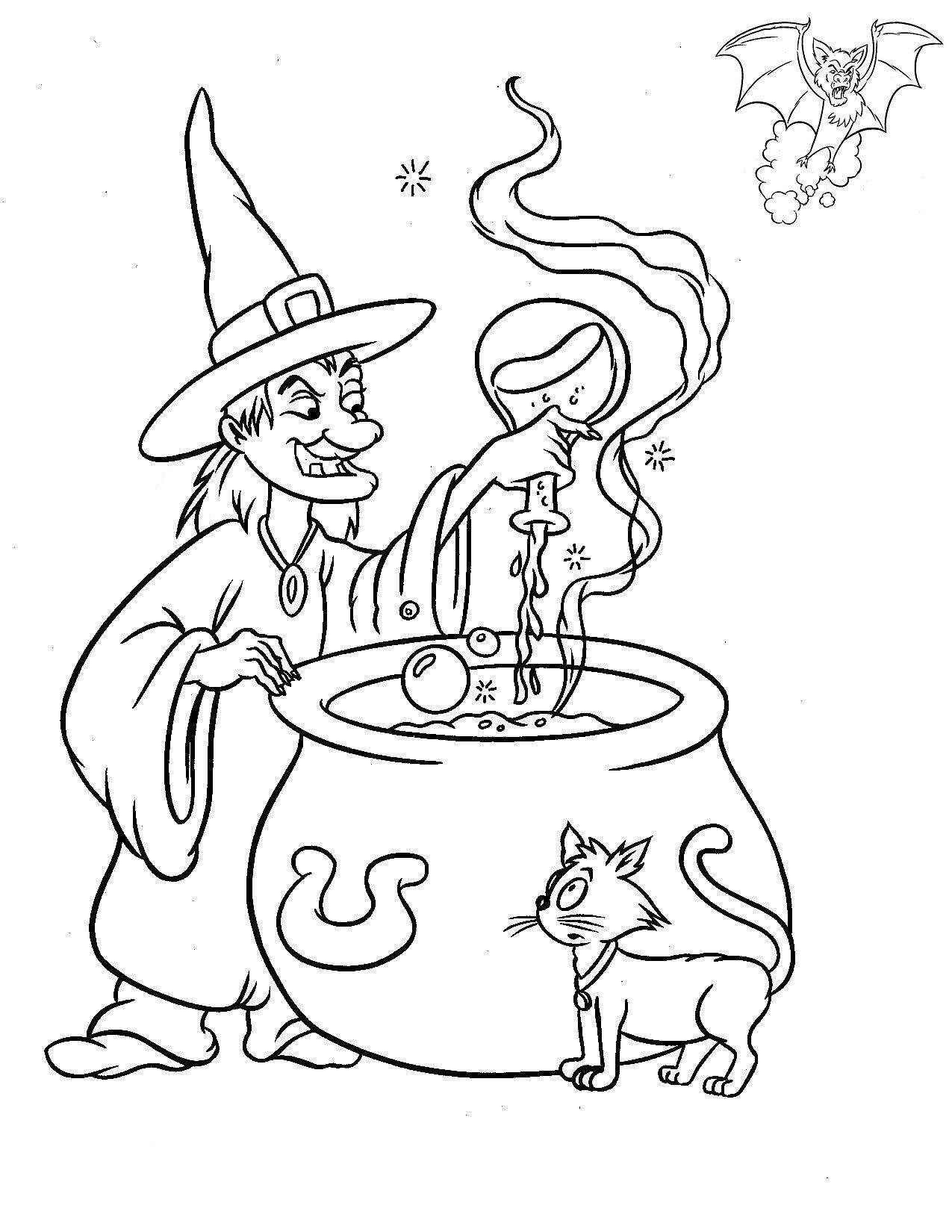 Evil Witch Making Poison Coloring Game Evil Witch Making Poison