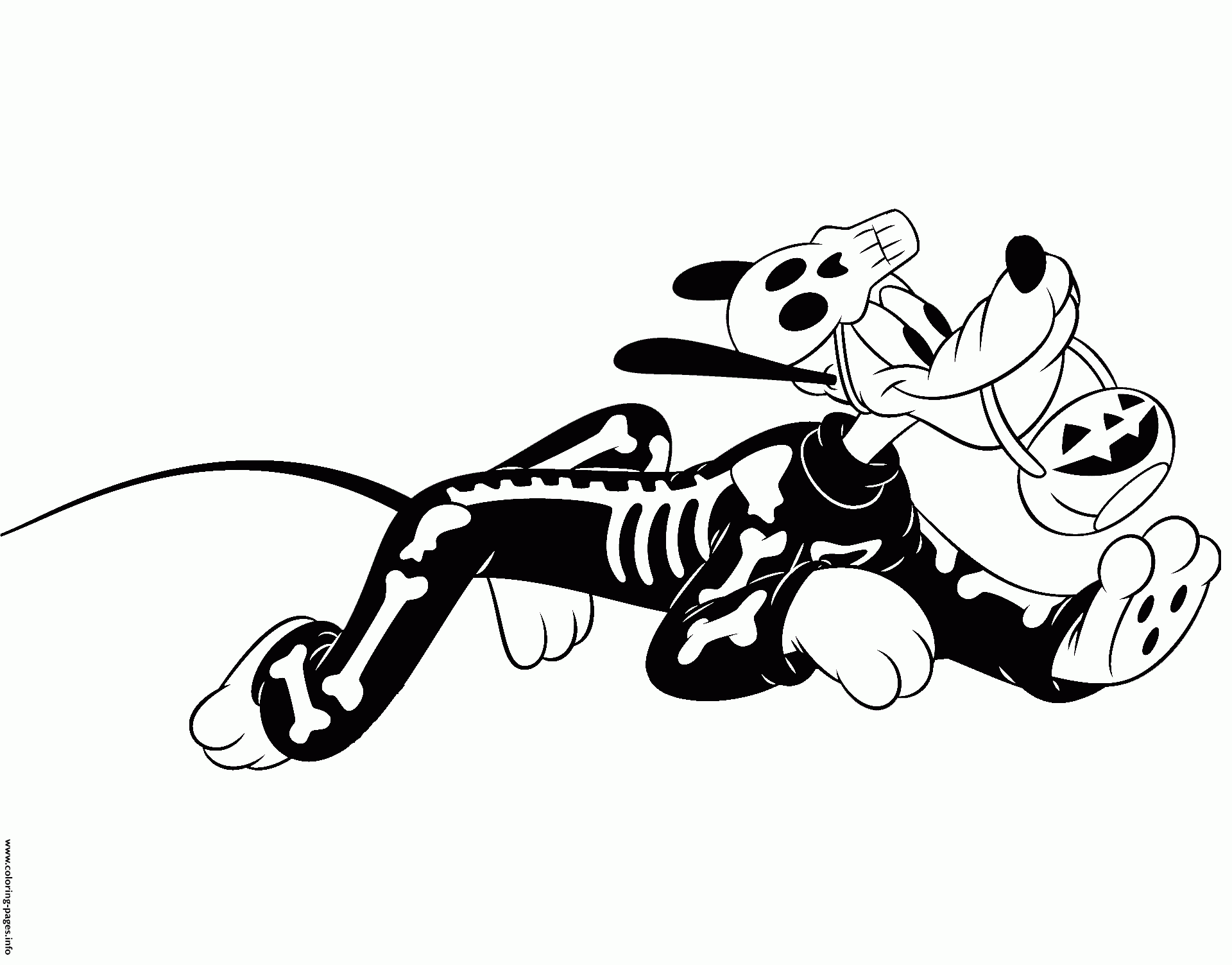 Pluto With Skeleton Costume