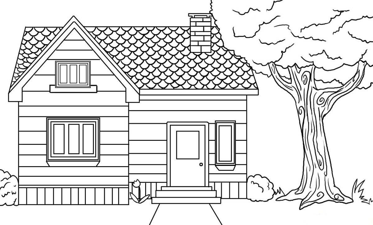 Wooden House Coloring Game Wooden House