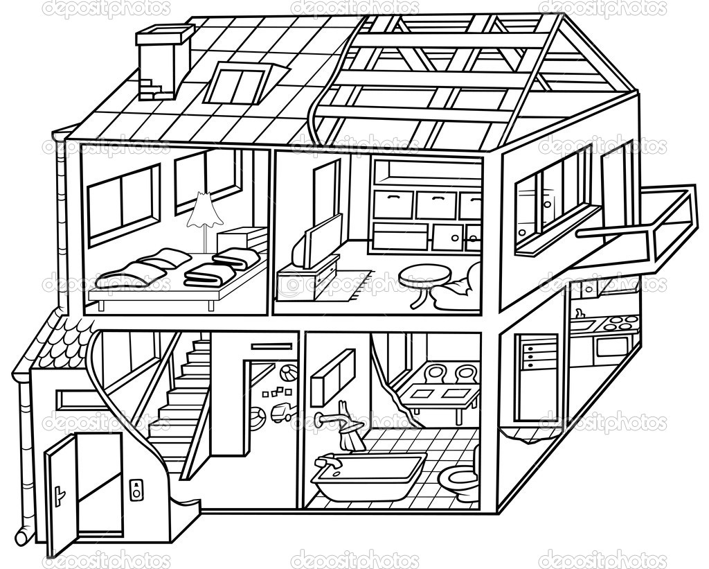 House Structure Coloring Game House Structure