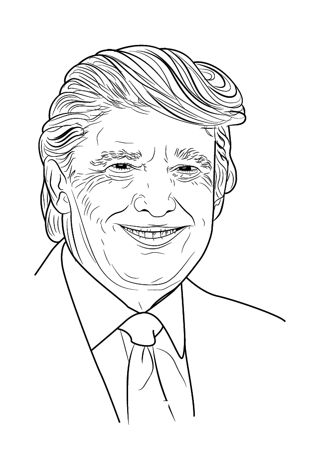 Donald Trump Smiling Coloring Game Donald Trump Smiling