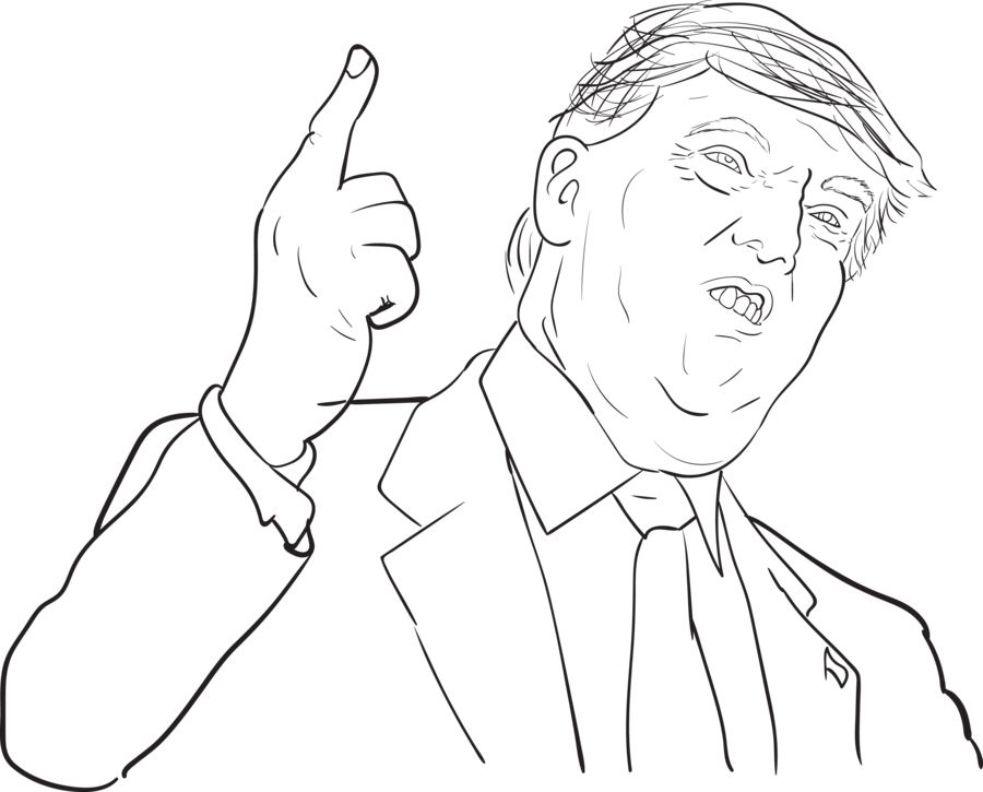 Donald Trump Pointing Coloring Game Donald Trump Pointing