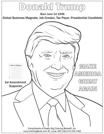 Donald Trump On The Front Page Coloring Game Donald Trump On The Front Page