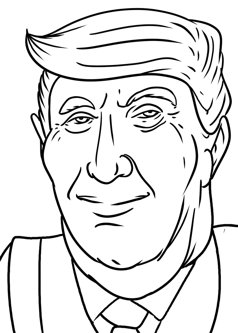 President Donald Trump Coloring Game President Donald Trump