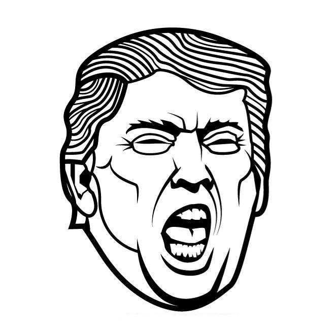 Donal Trump Shouting Coloring Game Donal Trump Shouting