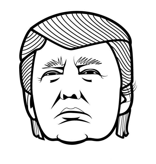 Donald Trump's Serious Face Coloring Game Donald Trump's Serious Face
