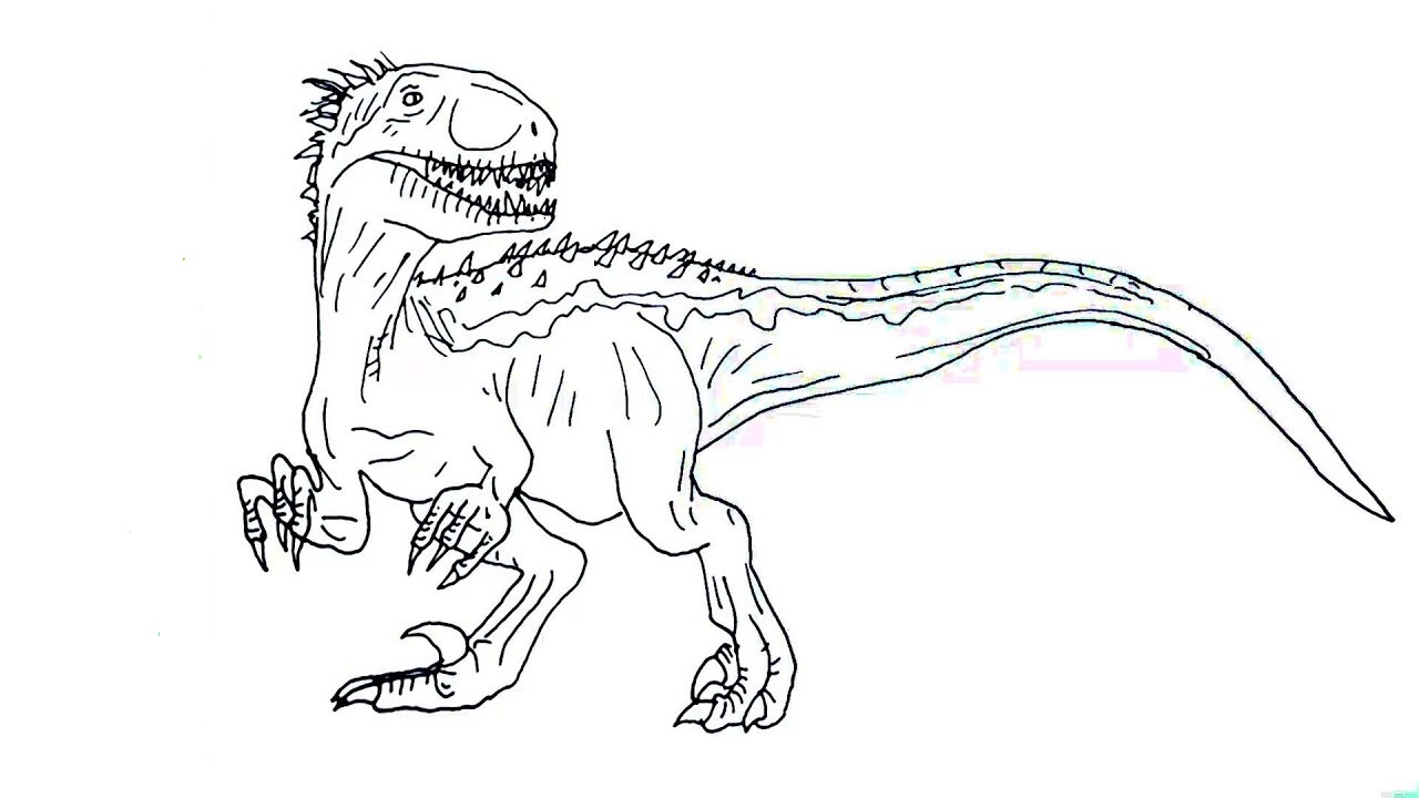 Scary Indoraptor Coloring Game Scary Indoraptor
