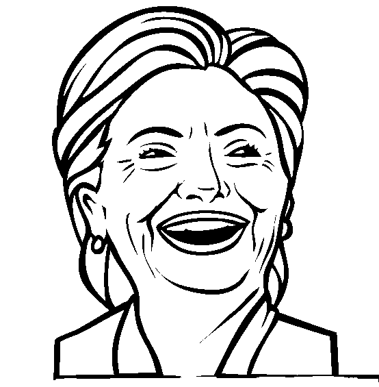 Hillary Clinton Smiling Coloring Game Hillary Clinton Smiling