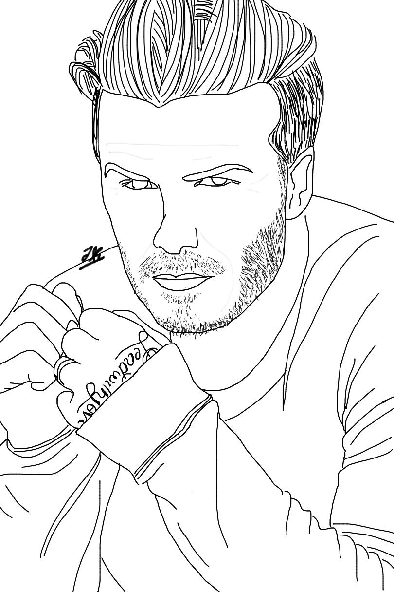 Handsome David Beckham Coloring Game Handsome David Beckham