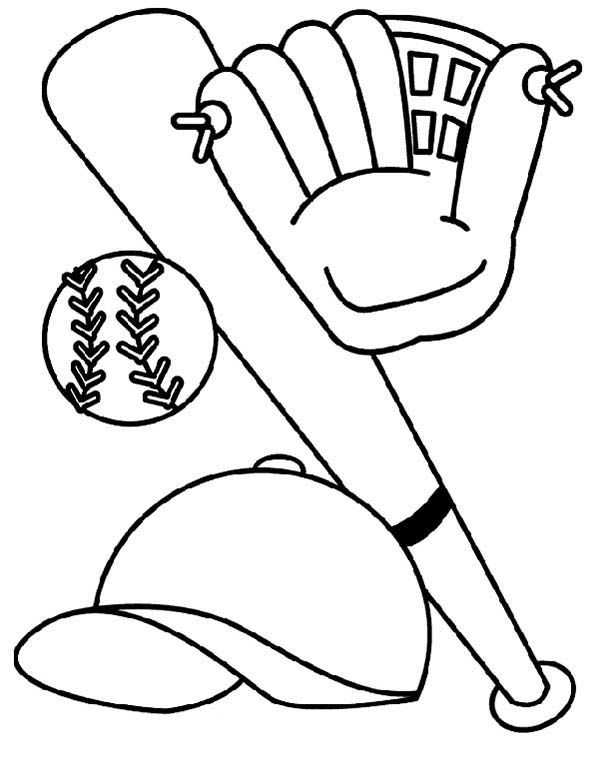 Baseball Kit Coloring Game Baseball Kit