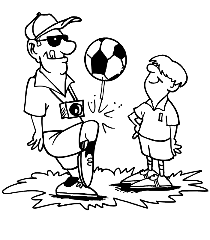 Tourist Lifting The Ball Coloring Game Tourist Lifting The Ball