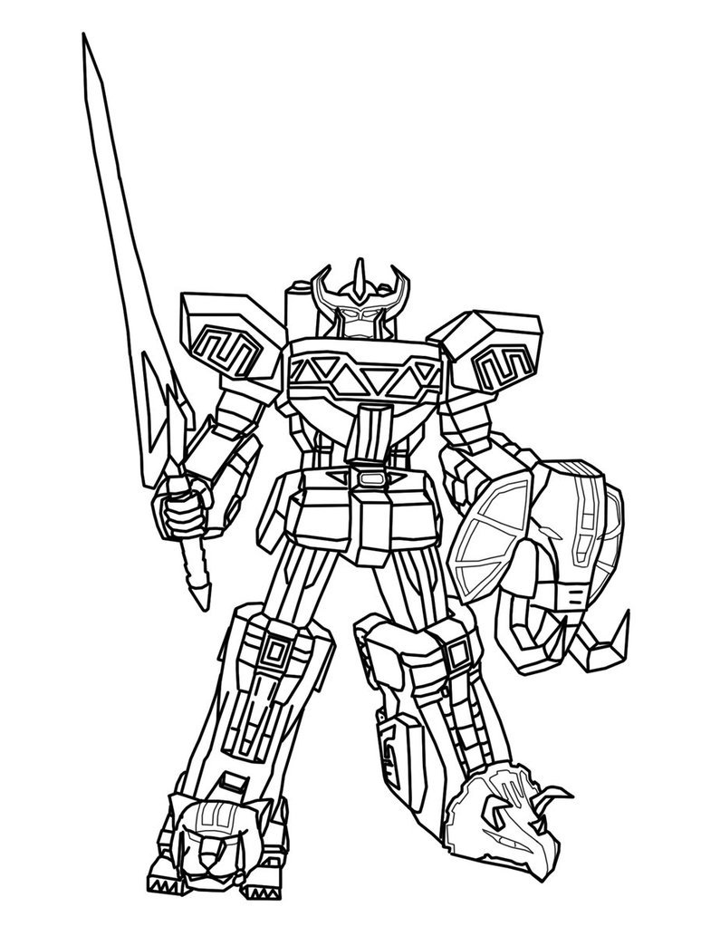 Awesome Megazord With Sword Coloring Game Awesome Megazord With Sword