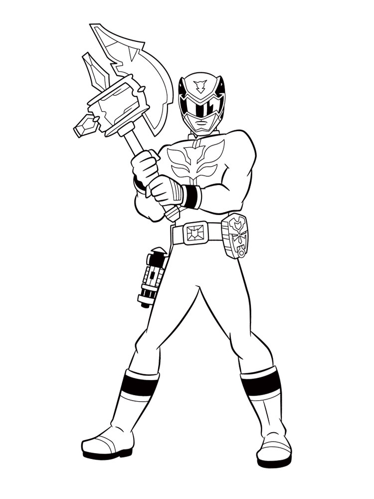 Strong Power Ranger Coloring Game Strong Power Ranger