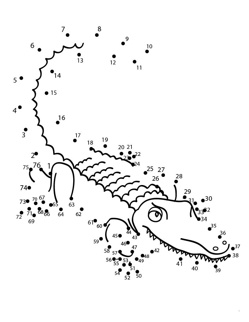 Crocodile Dot To Dots