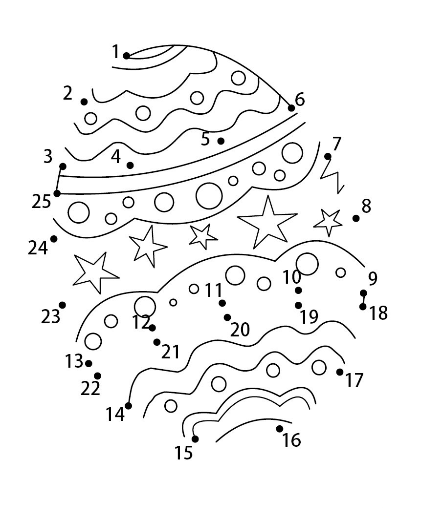 Easter Egg Dot To Dots