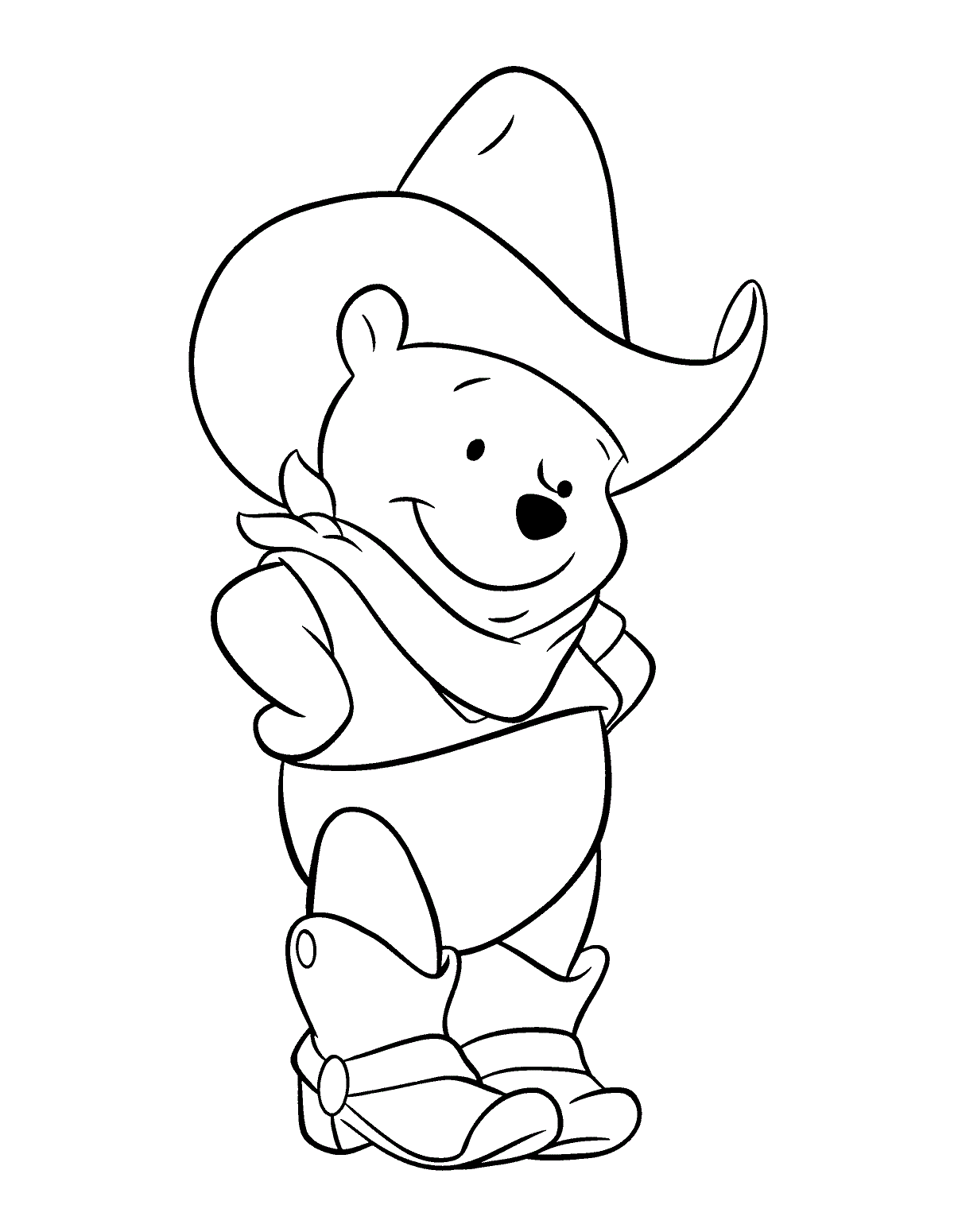 Pooh The Cowboy Coloring Game Pooh The Cowboy