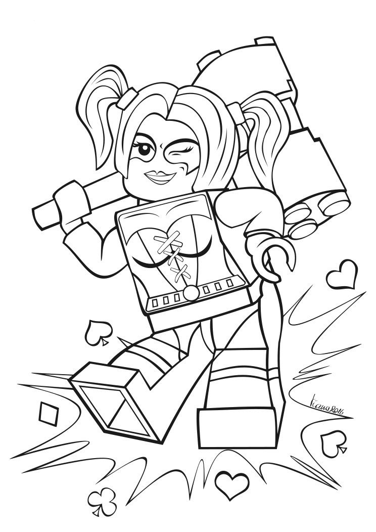 Lego Harley Quinn Coloring Game Lego Harley Quinn
